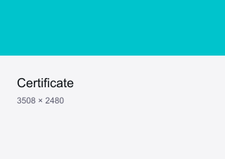 Certificate