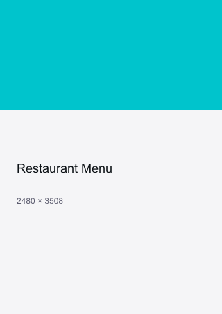 Restaurant Menu