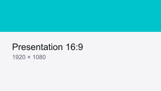 Presentation 16:9